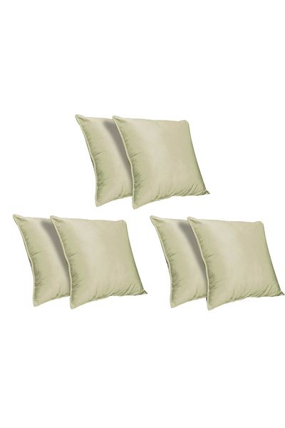 In House 6 Pieces Velvet Decorative Cushion Set Solid Design - 45x45 cm