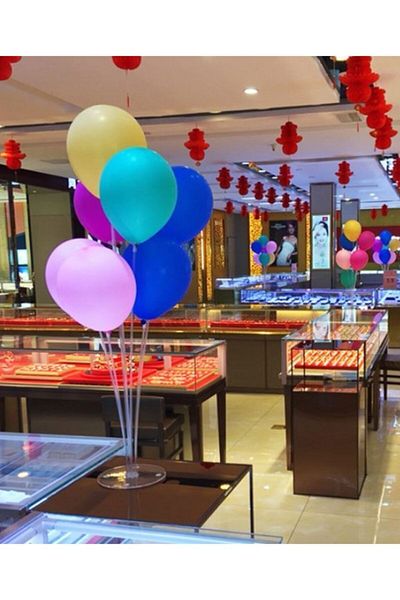 KAYAX Transparent Color Footed Balloon Stand 7 Pieces Transparent Color
