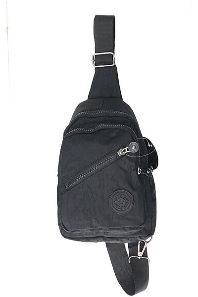 Bevitton Unisex Μαύρη Αδιάβροχη Υφασμάτινη Μπροστινή Τσάντα χιαστί / 3200