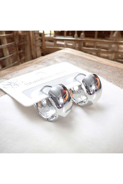 ÇEÇEN HOME Steel Color Not Throwing Guaranteed Billed Earrings