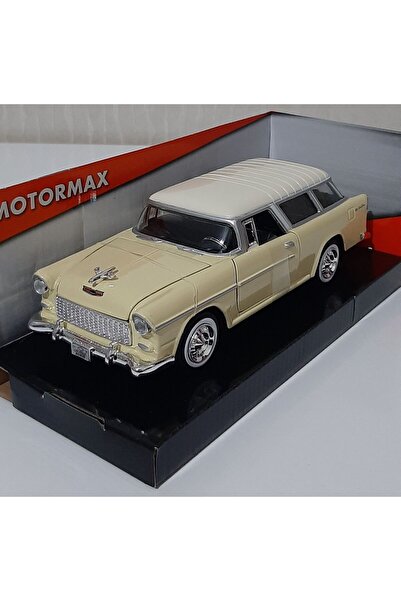 Motor Max 1.24 ÖLÇEK MOTORMAX LİSANSLI 1955 CHEVROLET NOMAD BEJ RENK MODEL ME...