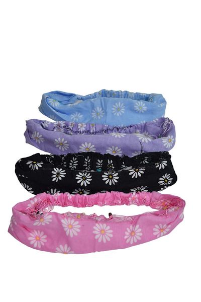 YELPAZE DÜNYASI Elastic Bandana Σετ 4 χάντρες με σχέδιο μαργαρίτας