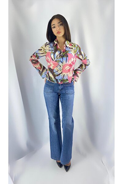 SPARKS.CO قميص شيفون متعدد الأزهار