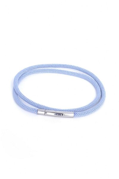 LABALABA MEN'S STEEL CLOSE ANTHRACITE ACRYLIC COIL BRACELET