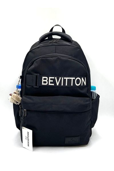 Bevitton Προσαρμοσμένη σατινέ αδιάβροχη υφασμάτινη σχολική τσάντα πλάτης Unisex μεγάλου μεγέθους /1630