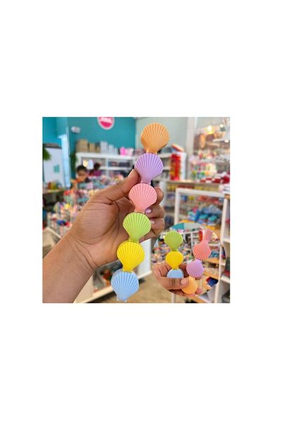 Yenbu Sea Shell Shaped Striker with Pencil Case 6 Pieces