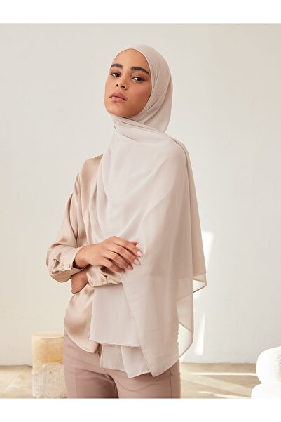 Femple Modest Πολυτελές σάλι σιφόν - Μικρό μέγεθος, δροσερό γκρι, χιτζάμπ 145x55 cm