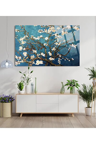 TAULART Bela cveća, živopisna staklena slika, poklon za dom i kancelariju, vi...