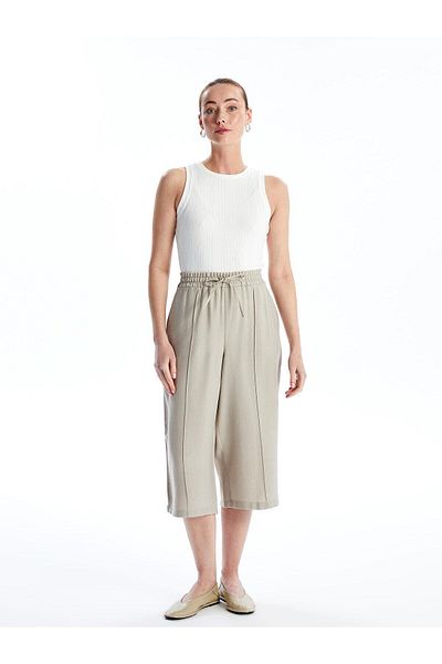 LC Waikiki LCWAIKIKI Classic - Γυναικεία άνετη εφαρμογή ελαστική μέση Κάπρι