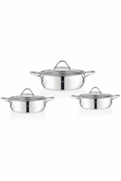 Taç Vitali 6 Piece Steel Pan Set - Model 3496