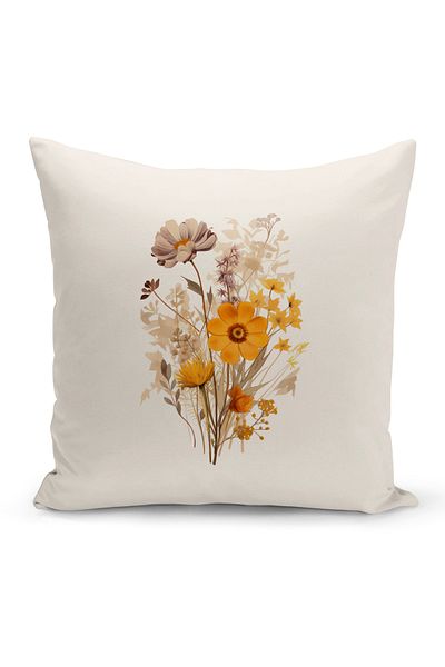 Bertille Home Flower Series Double Sided Digital Printed Throw Pillow Case (Cushion Cover)