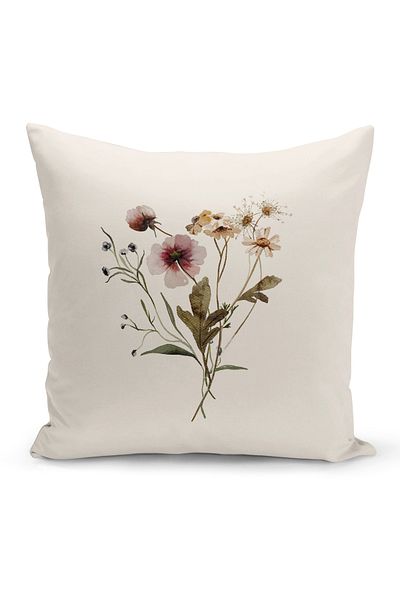 Bertille Home Flower Series Double Sided Digital Printed Throw Pillow Case (Cushion Cover)