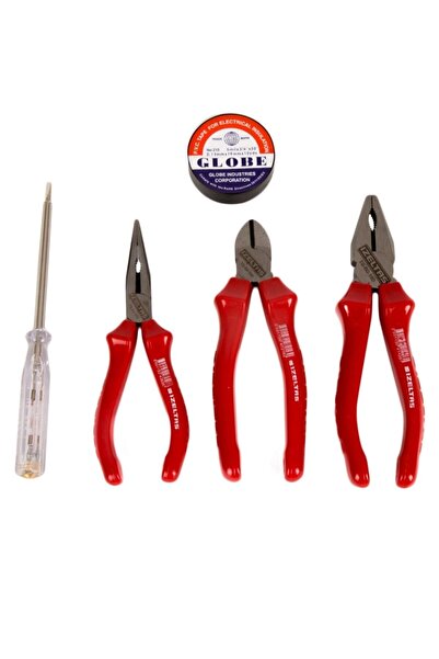 İzeltaş 190mm Kontrol Kalemi,180mm Pense, 160mm Yankeski Ve Kargaburun+ 1 Ade...