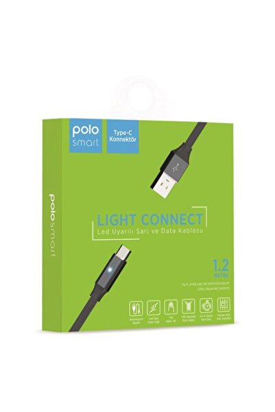 Polosmart Type-c Led Uyarılı Şarj Ve Data Kablosu Psm29