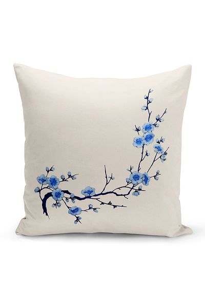 Bertille Home Flower Series Double Sided Digital Printed Throw Pillow Case (Cushion Cover)