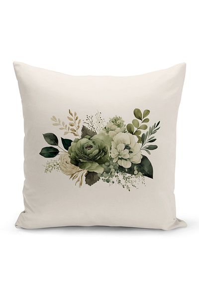 Bertille Home Flower Series Double Sided Digital Printed Throw Pillow Case (Cushion Cover)