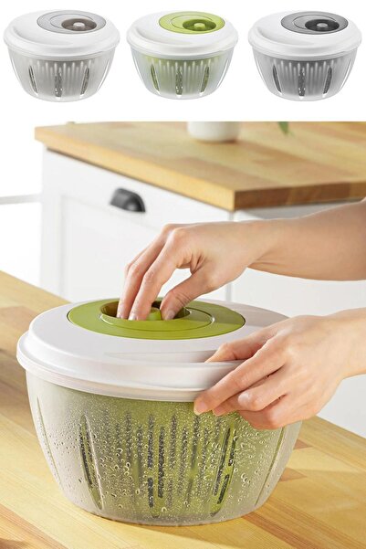 Eynel Pratik Salata Kurutucu, Sebze Yeşillik Marul Yıkama Ve Kurutma Kabı Leğ...