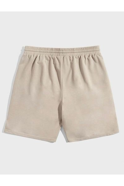 DEZZİİ Μπεζ κοντό σορτς Unisex
