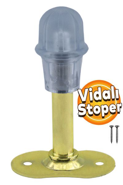 Badem10 Opritor metalic de culoare aurie de 8 cm - Mâner pentru ușă din spate a mobilierului, suport pentru opritor
