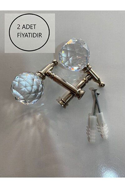 TülEvi Συσκευή κρεμάστρας για κουρτίνες φόντου Renso Κρυστάλλινος γάντζος κουρτινών