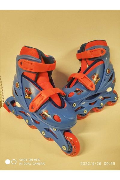 Mercan Spiderman 4 Wheel Adjustable Roller Skates (35-38)