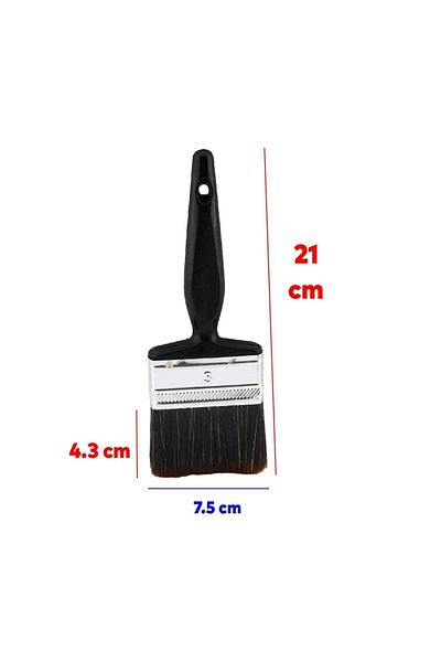 Badem10 Plastic Handle Oil Paint Brush No: 3 Painting Painter Brush Hobby Art Wall Metal Wood Painting