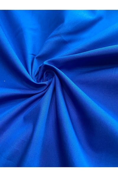 Kumaş sever Blue Poplin Fabric Double En Meter
