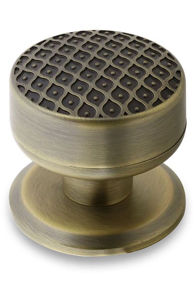 Badem10 Kestila Antique Yellow Door Knob Buton Mâner Metal Mallet - Mâner de ușă