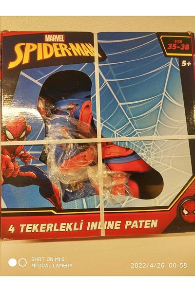 Mercan Spiderman 4 Wheel Adjustable Roller Skates (35-38)