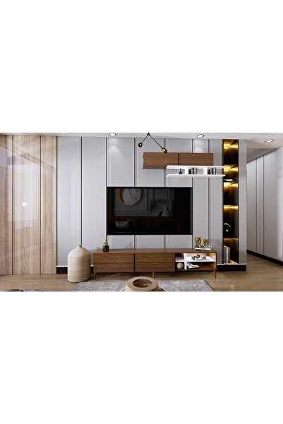 denzzdecor Fivorna Tv Ünitesi 150cm Raf Hediyeli