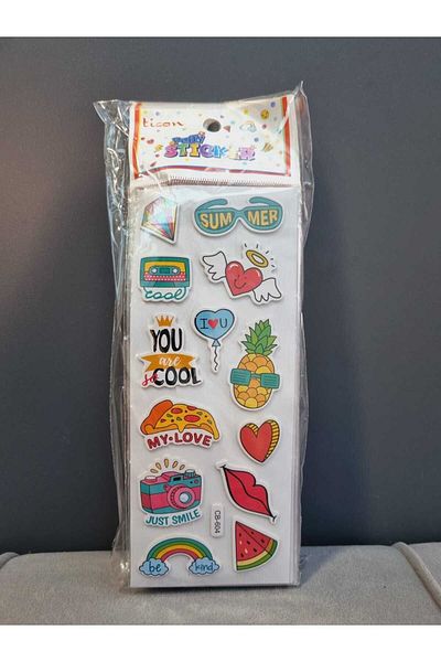 Ticon Summer Sticker - Planner, Daily Educational and Fun 13*20 Pieces