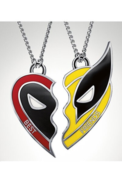 Herşey Nota Deadpool & Wolverine Best Friends Sevgili Çift Arkadaş Kolyesi