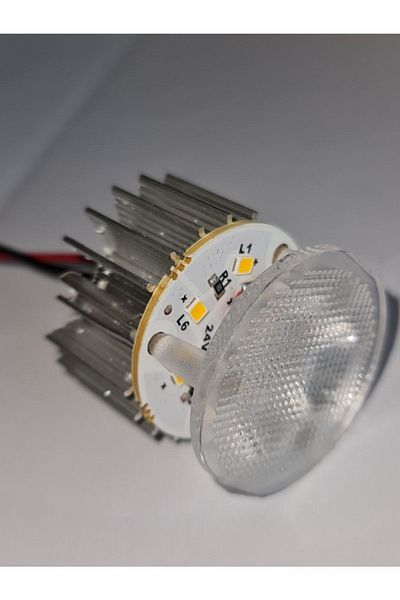 UNİKOM Pack of 10 Decorative Round Awning Inside (Without Case) Led Luminaire 24v White Light 6500k