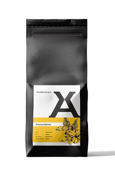 Aziz قهوة سانتوس البرازيلية - 250 جرام، فلتر وحبوب
