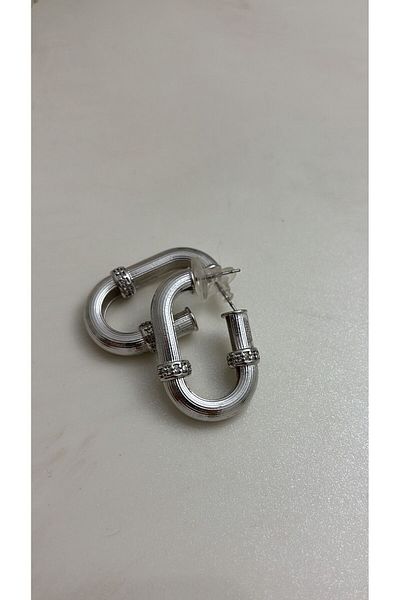 LadyLiJewels Half Hoop Oval Earrings