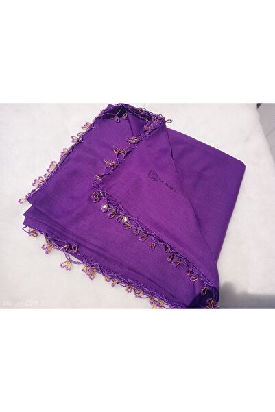 GÜNBATILI El Emeği Yazma Kenarı Halka Boncuklu El Oyası Tülbent Yemeni,  Fula...