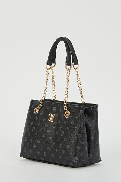 Pierre Cardin Schwarze Monogramm-Umhängetasche für Damen 05PO23Y1712