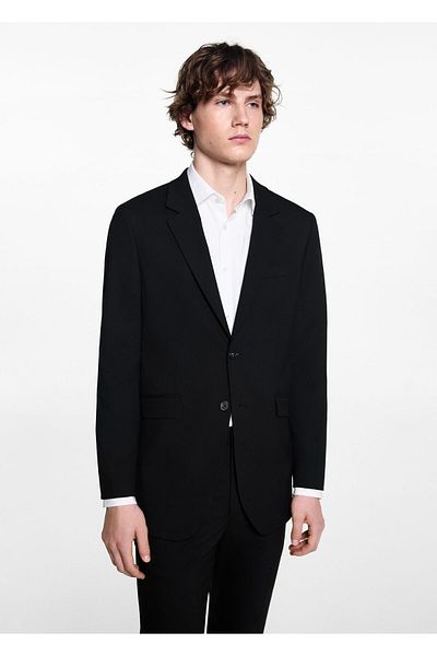 MANGO Boy's Black Blazer Jacket -67170648