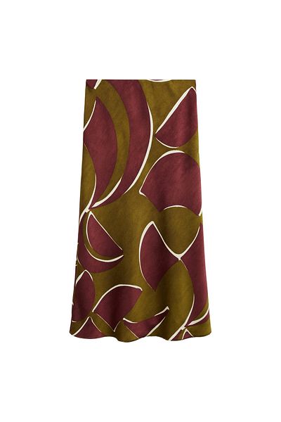 MANGO Woman Fustă de damă Bordeaux - Model67064055