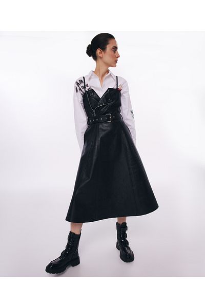 Twist Black Woven Dress