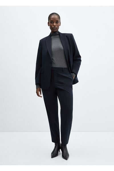 MANGO Γυναικείο Blazer Bright Blue -67140368
