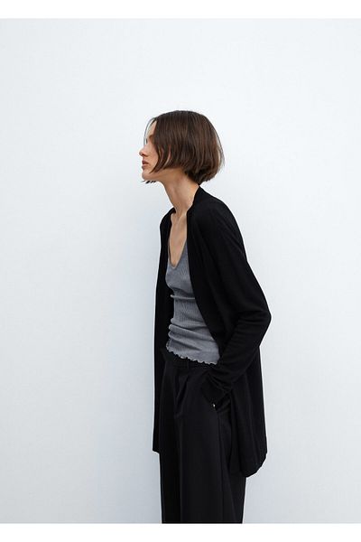 MANGO Woman Women's Black Cardigan -67250463