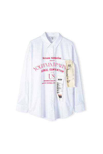 Twist White Woven Shirt