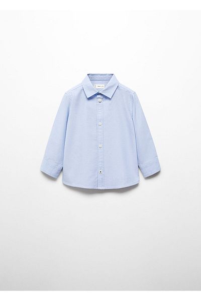 MANGO Cămașă pentru bebeluși - Albastru cer, Model67190654