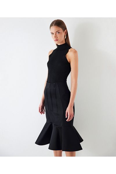 İpekyol Black Woven Skirt