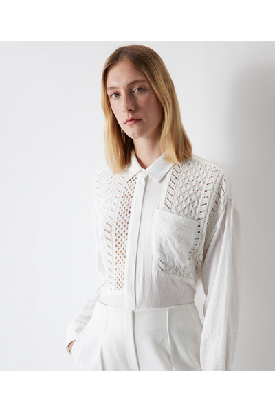 İpekyol White Woven Shirt