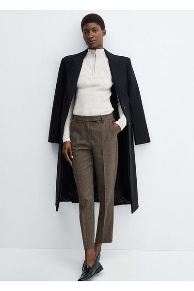 MANGO Woman 67160471 Model Gray Women's Trousers