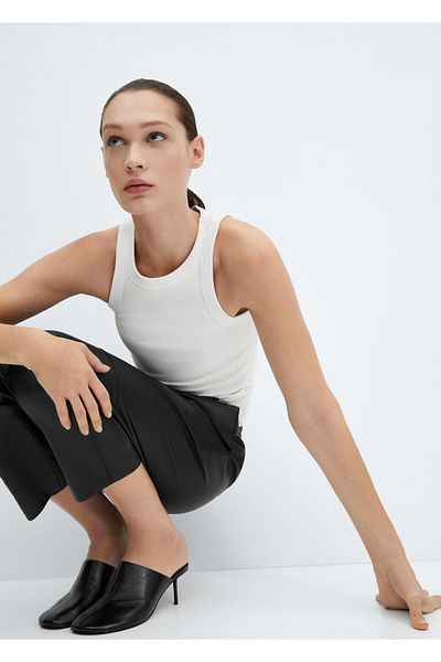 MANGO Women's Black Trousers -67290467