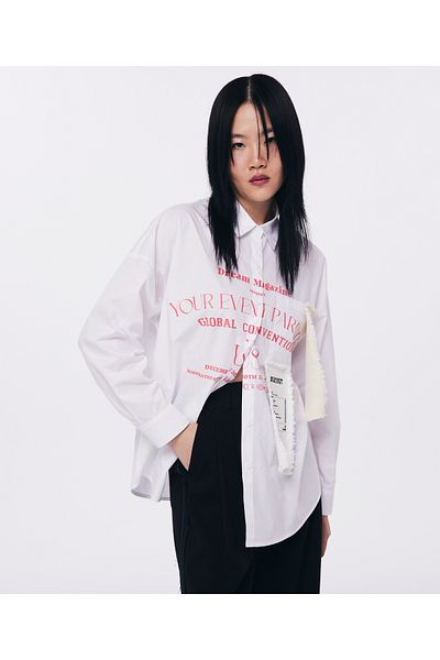 Twist White Woven Shirt