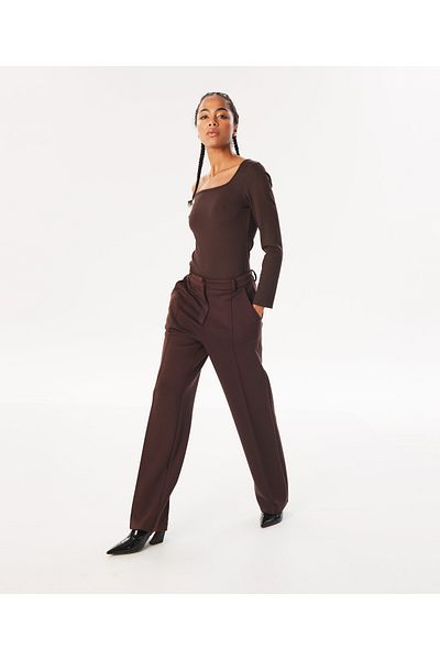 Twist Brown Woven Trousers